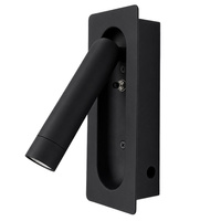 Czarny ruchomy kinkiet podtynkowy Inn 3W LED 3000K Milagro ML2584