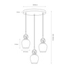 Lampa wisząca Carrara potrójna na kole 3xE14 Milagro MLP2810