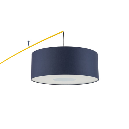 Kolorowa lampa podłogowa łukowa z długim wysięgnikiem i abażurem 1xE27POISE B Nowodvorski 11430
