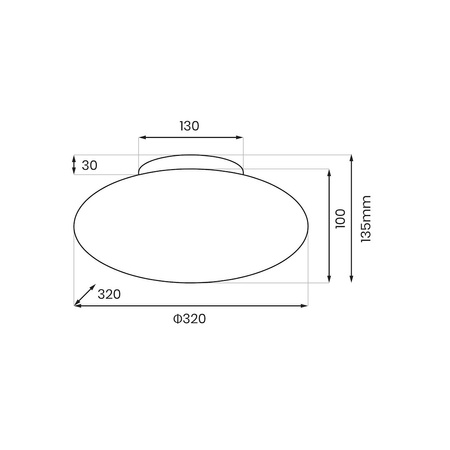 Lampa sufitowa szklana 32cm Robin 11W LED 3000K Milagro ML2806