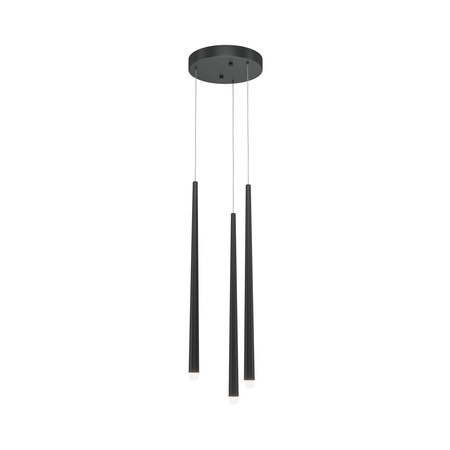 Lampa wisząca trzy czarne wiszące sople LED Cascade MOD132PL-L18BK Maytoni