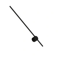 Czarny kinkiet podświetlający ścianę do salonu lub łazienki Chloe LED IP44 WL0107-BK Yaskr