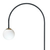 Lampa podłogowa czarna łukowa z kulistym kloszem BOW 1xE14 Zuma Line 1280