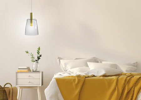 LAMPA WISZĄCA MODENA 1 ZŁOTY 140x15x15 Candellux 50133069