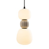 Lampa wisząca pionowa kompozycja z opalowych i jasnoszarych kloszy LED 3000K Modern 13W Maxlight P0627