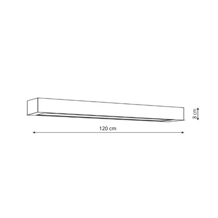 Ibros 120cm kinkiet nad lustro biały XL z IP44 4000K Light Prestige GS-LWA-18W WH