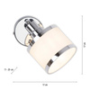 Kinkiet chromowany szklany klosz ACCOR 1xE14 Just Light 15371-17