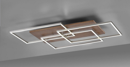 Lampa sufitowa PALMA LED z elementem drewna Paul Neuhaus 8330-79 sterowana pilotem