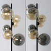 Lampa podłogowa czarna z kloszami dymionymi i bursztynowymi POPSICLE Paul Neuhaus 585-18