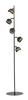 Lampa podłogowa piątka Biarritz czarny chrom Aviano Lighting 3047-505