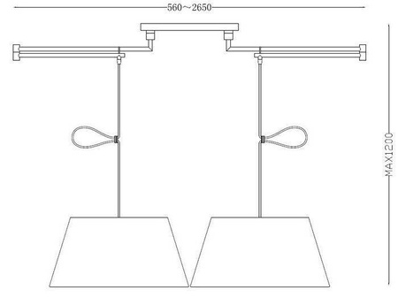 Podstawa, stelaż lampy AZ1923 NATALIA 2S LAMPBODY MD2238-2S