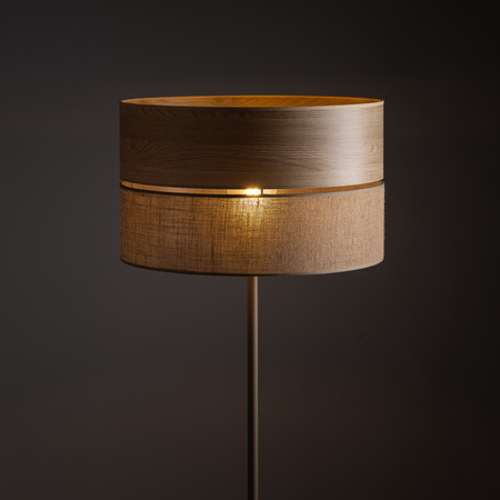Lampa podłogowa z abażurem 50cm DORMA WOOD JUTA 1xE27 Tk Lighting 16226