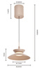 Lampa wisząca jedynka Gubbio kaszmirowa Aviano Lighting 6060-113