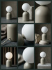 Kaszmirowa lampka stołowa na komodę z kulką KONI Kaja Lighting K-5971