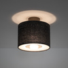 Lampa sufitowa okrągła z tkaniny w kolorze czarny melanż 23cm 1xE27 AMARELA S Nowodvorski 11657