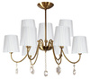 SORENTO LAMPA WISZĄCA 9X40W E14 PATYNA ABAŻUR BIAŁY Candellux 39-38173