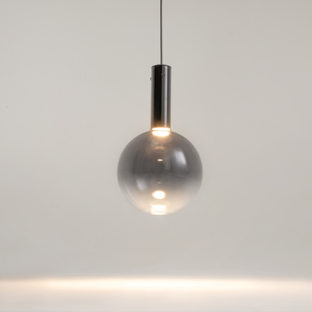 Wysokiej jakości lampa wisząca z dymioną szklaną kulą LED 3000K Nebula MOD182PL-L6B3K Maytoni