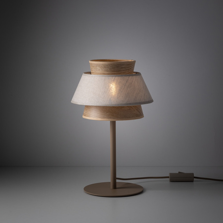 Lampka nocna z abażurem z lnu KALUM 1xE27 Tk Lighting 16222