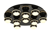 Plafon dziesiątka okrągły LED Biarritz czarny chrom Aviano Lighting 9047-1005