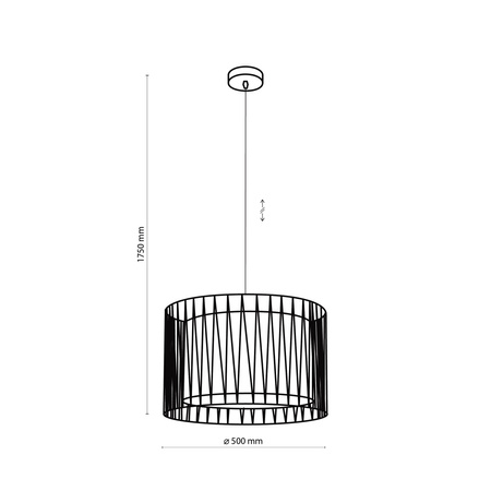 Lampa wisząca HARMONY M BLACK TK Lighting 1655