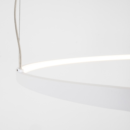 Lampa wisząca biały pierścień o średnicy 60cm IP44 Maxlight P0655 Visual Hor 24W