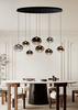 Lampa wisząca ósemka owalna Pesaro czarna Aviano Lighting 7082-802