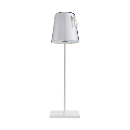 Lampka stołowa LED biała przenośna USB Ostap Italux TB-2749-WH
