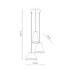 Lampa wisząca trzy abażury z lnu CONEA SABIA 3xE27 Tk Lighting 11203