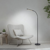 Czarna lampa podłogowa LED ze zmienną barwą światła i giętkim ramieniem ELLY Just Light 11031-18