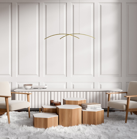 Lampa wisząca LED złota Samola Italux PND-15504-1-GD