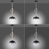 Lampa wisząca pojedyńcza szklany klosz i świecący przewód LUMA Paul Neuhaus  2410-18