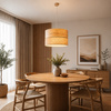 Lampa wisząca abażur 50cm DORMA WOOD JUTA 1xE27 Tk Lighting 11787