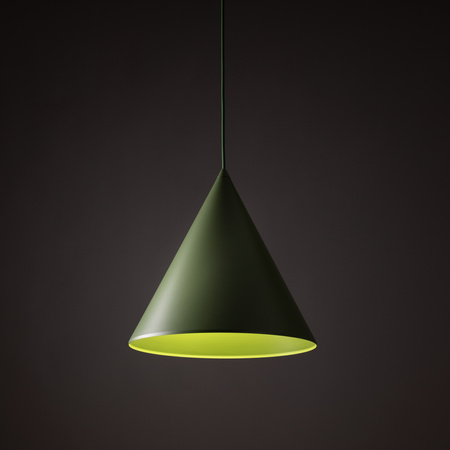 Lampa wisząca stożek o średnicy 33,5cm w kolorze zielonym CONO PEAPOD 1XE27 L 1xE27 Tk Lighting 10887