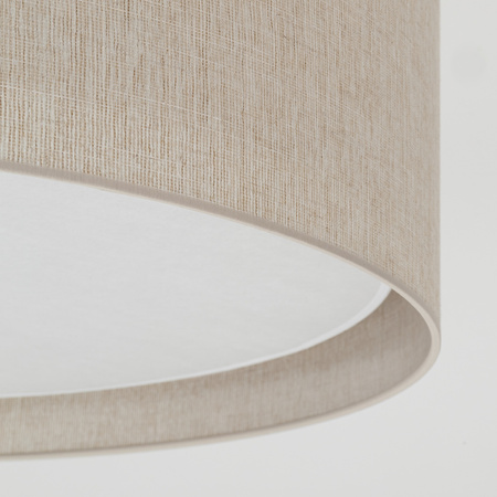 	Duża lampa sufitowa z tkaniny w kolorze bezowym o średnicy 77cm LARGO BEIGE 6XE27 Tk Lighting 11698