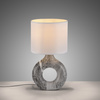 Lampka stołowa ceramiczna szary marmur z abażurem CARARA 1xE27 Just Light 14193-15