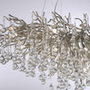 Lampa wisząca, imponujący żyrandol 150cm x 75cm ze szklanymi zwisami 15xG9 ICICLE Paul Neuhaus 2031-55