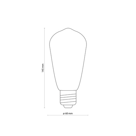 Żarówka dekoracyjna E27 LED filament AMBER TK Lighting 3792