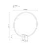 Kinkiet czarna obręcz LED o średnicy 30cm VEXA BLACK 6W Tk Lighting 18304