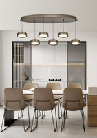 Lampa wisząca szóstka owalna Valensole brąz Aviano Lighting 7062-621