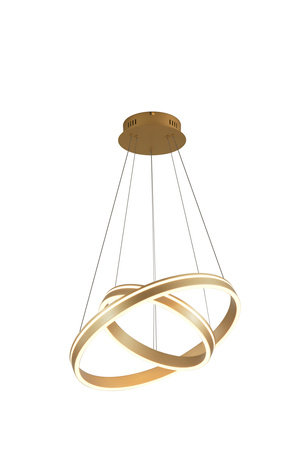 Lampa wisząca z z dwoma regulowanymi okręgami i trzystopniowym ściemniaczem typu "klik" Vivies Aviano Lighting 6201-0215