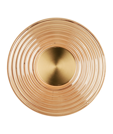 Okrągły złoty ryflowany szklany kinkiet 30cm Maxlight W0475 Leonardo