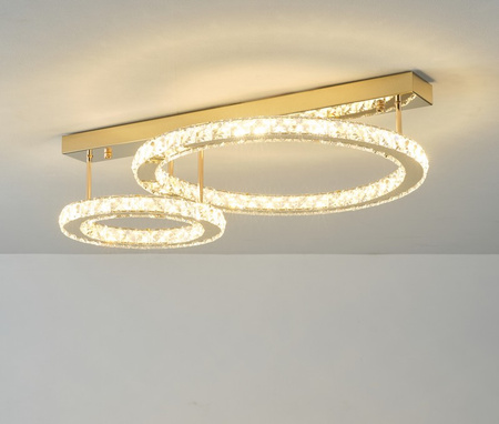 Lampa sufitowa GIRONA LED złota Zuma Line MX3713-2-3GT ze ściemniaczem