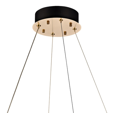 Lampa wisząca Deluxe złoty okrąg kryształowy 70cm 35W LED Milagro ML2780
