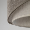 Lampa wisząca pojedyńcza podwójny abażur ELBRUS LINEN 1XE27 200 Tk Lighting 10865