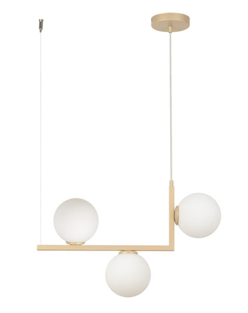 Lampa wisząca ANDY 3 złoto-beżowa Sigma 33610