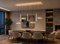 Lampa wisząca siódemka prosta Carnac kaszmirowa Aviano Lighting 7040-813