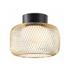 Lampa sufitowa okrągła 25cm siatkowa złota metalowa obudowa wraz z białym kloszem SOPRA 25 1xGX53 Candellux Studio 31-50984