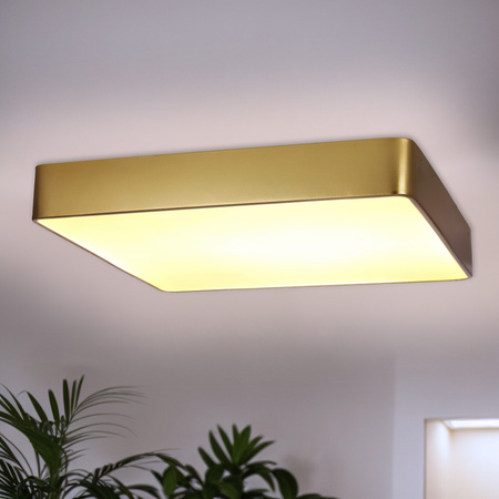 Kwadratowy złoty plafon QUATTRO 30X30 12W LED ZŁOTY IP44 Candellux Studio 10-81940