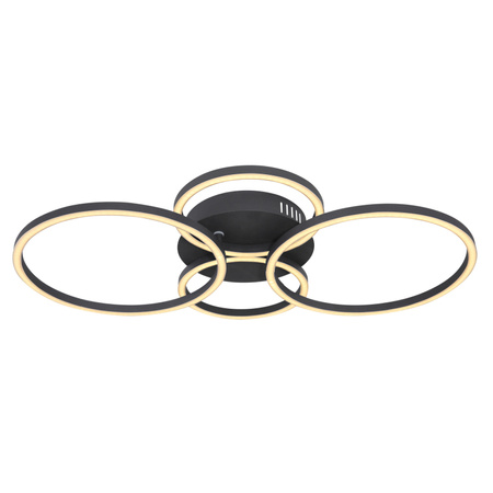 Lampa sufitowa  do salonu KENDY BLACK LED Globo 67233-40S