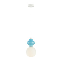 Lampa wisząca ceramiczna niebieska 1xE14 Latera Italux PND-94331-1S-BLU